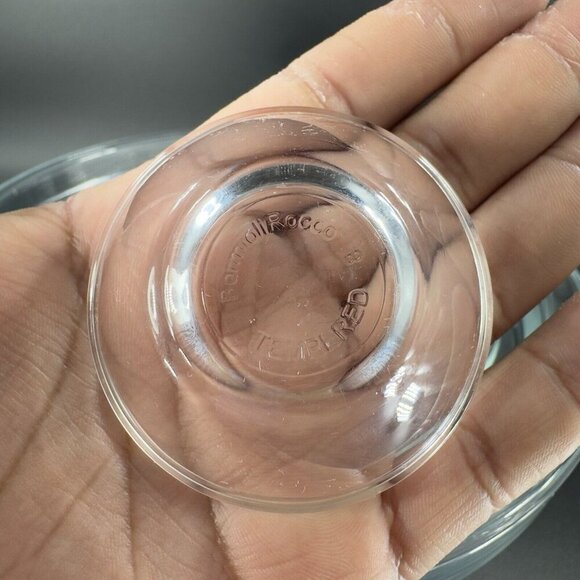 Bormioli Rocco Clear Round Nesting Bowls Set 8 Tempered Glass Bowls Dishes VTG - Picture 9 of 15